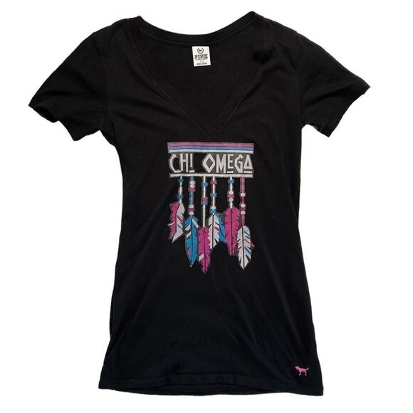 PINK V Neck T-Shirt - Picture 1 of 5